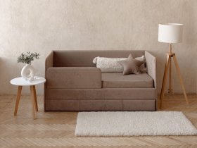 Диван-кровать Happy (капучино) в Тальменке - talmenka.mebel-nsk.ru | фото