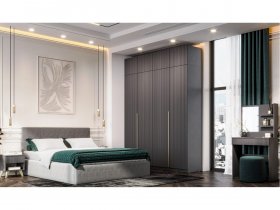 Гардеробная Эккервуд (графит) в Тальменке - talmenka.mebel-nsk.ru | фото