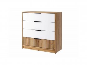 Комод КМ-001 Ивис (дуб крафт золотой/белый) в Тальменке - talmenka.mebel-nsk.ru | фото
