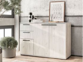 Комод Стандарт-3 NEW (дуб крафт белый) в Тальменке - talmenka.mebel-nsk.ru | фото