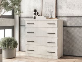 Комод Стандарт-6 NEW (дуб крафт белый) в Тальменке - talmenka.mebel-nsk.ru | фото