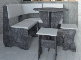 Кухонный уголок Лотос  (цемент темный к/з White) в Тальменке - talmenka.mebel-nsk.ru | фото