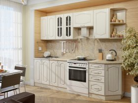 Модульная кухня Классика-1 (дуб молочный) в Тальменке - talmenka.mebel-nsk.ru | фото