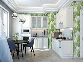 Модульная кухня Ницца (дуб кремовый) в Тальменке - talmenka.mebel-nsk.ru | фото