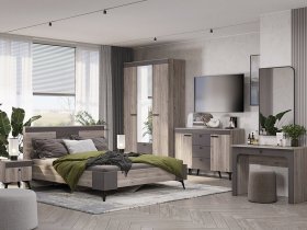 Модульная спальня Кассандра (дуб смоки/MF14) в Тальменке - talmenka.mebel-nsk.ru | фото