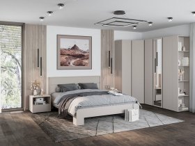 Модульная спальня Люмо (кашемир) в Тальменке - talmenka.mebel-nsk.ru | фото