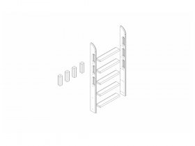 Пакет №10 Прямая лестница и опоры для двухъярусной кровати Соня в Тальменке - talmenka.mebel-nsk.ru | фото