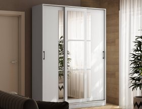 Шкаф-купе 1,6м «Стиль-2» (белый) в Тальменке - talmenka.mebel-nsk.ru | фото