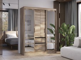 Шкаф-купе ШКК-06 Энигма (венге/дуб каньон) в Тальменке - talmenka.mebel-nsk.ru | фото