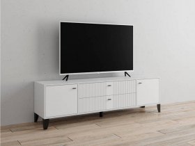 Тумба под ТВ Парус-10 (белый/белый снег) в Тальменке - talmenka.mebel-nsk.ru | фото
