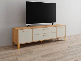 Тумба под ТВ Парус-13 (дуб крафт золотой/кашемир) в Тальменке - talmenka.mebel-nsk.ru | фото
