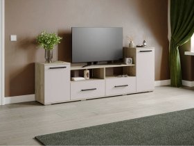 Тумба под ТВ Парус-2 (дуб крафт серый/кашемир) в Тальменке - talmenka.mebel-nsk.ru | фото
